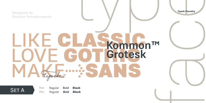 Beispiel einer Kommon Grotesk Black-Schriftart